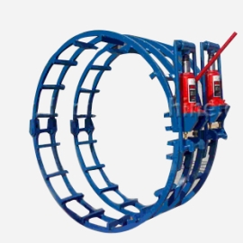 Independent hydraulic external pipe line-up clamp