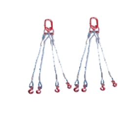 Four legs set of braided rigging